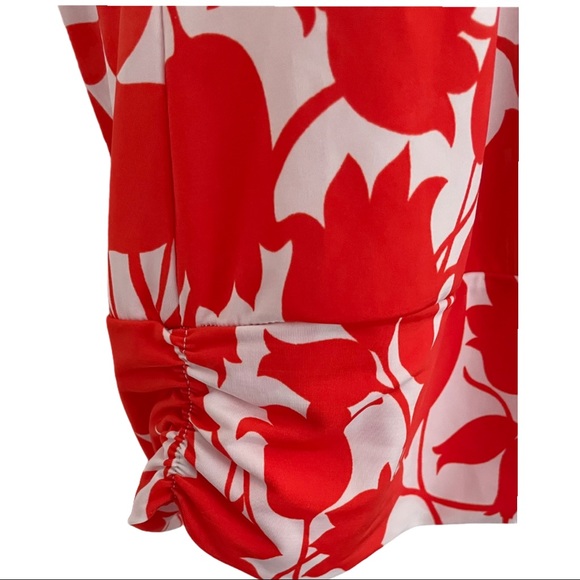 Top Cami Ruch hem  Sides Floral Twist drape front Spaghetti Strap - Picture 5 of 8